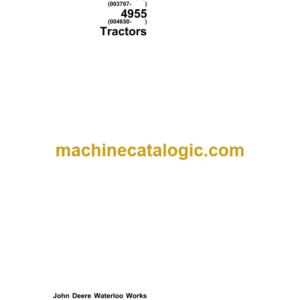 John Deere 4555, 4755 and 4955 Tractors Operator's Manual (OMAR110016)