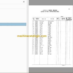 Hitachi ZX30U Excavator Parts Catalog & Equipment Components Parts Catalog