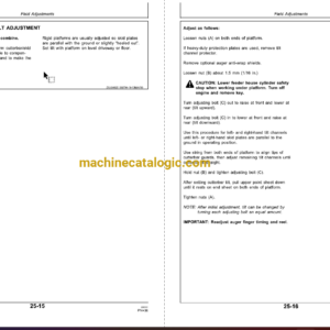 John Deere 825 Cutting Platform Operator’s Manual (OMZ92221)