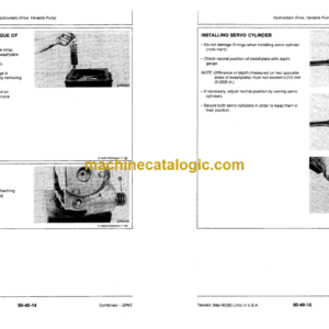 John Deere 4435, 4435 Hydro Combines Technical Manual (TM4464)