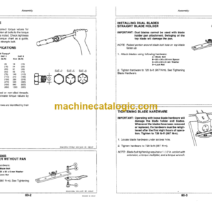 John Deere 509, 609 and 709 Rotar Cutters Operator’s Manual (OMW37995)