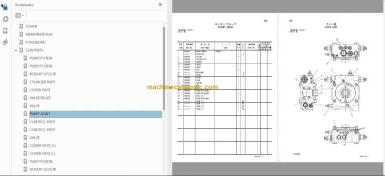 Hitachi EG70R-3 Rubber Crawler Carrier Parts Catalog & Equipment Components Parts Catalog