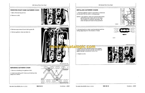 John Deere 4435, 4435 Hydro Combines Technical Manual (TM4464)