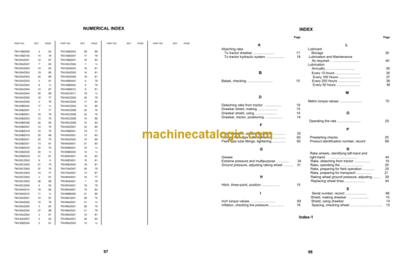 John Deere WR2110, WR2112, WR2114 High Capacity Wheel Rake Operator's Manual (TNOMUS00W21)