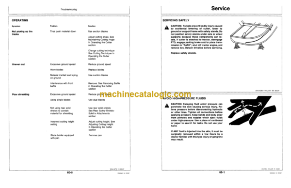 John Deere 509, 609 and 709 Rotar Cutters Operator's Manual (OMW37995)