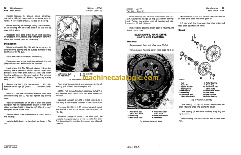 John Deere 740 Skidder Technical Manual (TM1059)