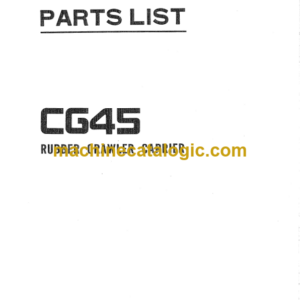 Hitachi CG45 Rubber Crawler Carrier Parts Catalog