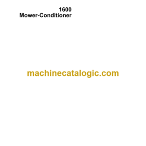 John Deere 1600 Mower-Conditioner Technical Manual (TM1474)