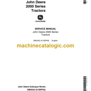 John Deere 2155 and 2355N Tractors Repair Service Manual (SM2035)