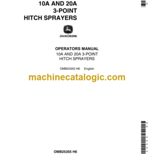 John Deere 10A and 20A 3-POINT Hitch Sprayers Operator's Manual (OMB25355)