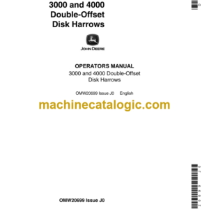 John Deere 3000 and 4000 Double-Offset Disk Harrows Operator's Manual (OMW20699)