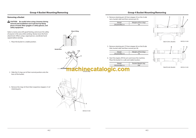 Hitachi ZX225USRLC-6 2-Piece Boom Demolition Excavator Service Manual