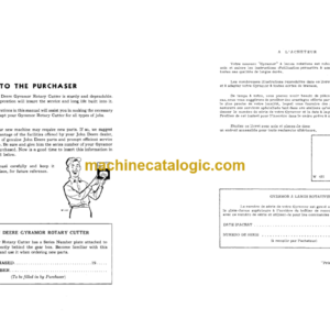 John Deere 127 Gyramor Rotary Cutter Operator’s Manual (OMW13818)
