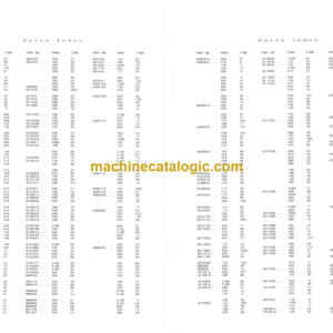 Hitachi EX120-3C Excavator Parts Catalog