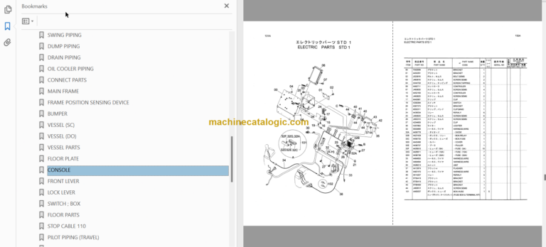 Hitachi EG110R Rubber Crawler Carrier Parts Catalog & Equipment Components Parts Catalog
