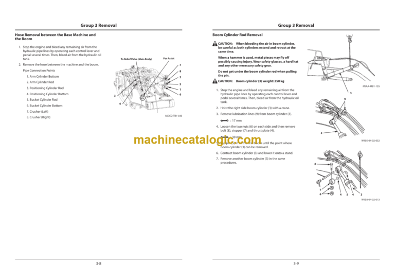 Hitachi ZX225USRLC-6 2-Piece Boom Demolition Excavator Service Manual