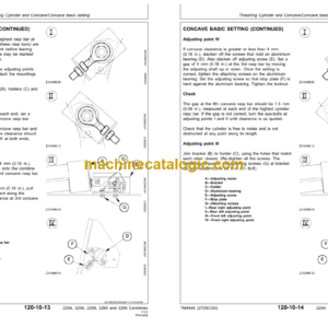 John Deere 2254, 2256, 2258, 2264 and 2266 Combines Technical Manual (TM4544)