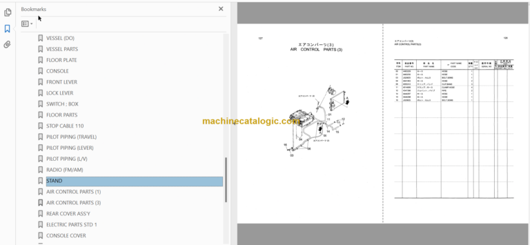Hitachi EG110R Rubber Crawler Carrier Parts Catalog & Equipment Components Parts Catalog