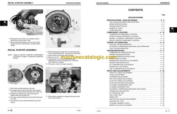 John Deere GS25 GS30 GS45 GS75 HD45 HD75 Commercial Walk—Behind Mowers Technical Manual (TM1598)