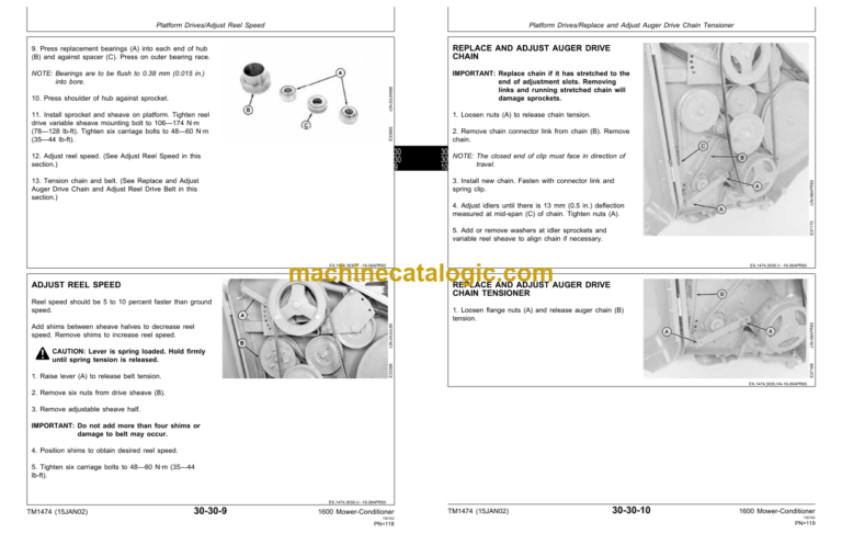 John Deere 1600 Mower-Conditioner Technical Manual (TM1474)