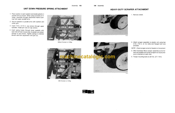 John Deere 7000 MAX-EMERGE 4-ROW NARROW, 4-ROW WIDE, AND 6-ROW NARROW DRAWN PLANTERS Operator's Manual (OMA45509)