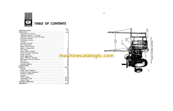 John Deere 10A and 20A 3-POINT Hitch Sprayers Operator's Manual (OMB25355)