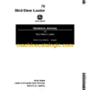 John Deere 70 Skid Steer Loader Technical Manual (TM1072)