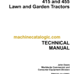 John Deere 415 and 455 Lawn and Garden Tractors Technical Manual (TM1836)