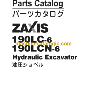 Hitachi ZX190LC Series Hydraulic Excavator Parts Catalog