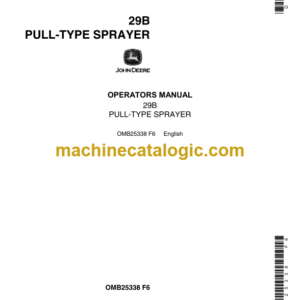 John Deere 29B Pull-Type Sprayer Operator's Manual (OMB25338)