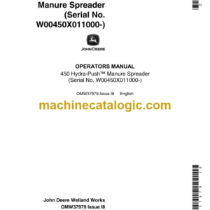 John Deere 450 Hydra-Push Manure Spreader Operator's Manual (OMW37979)