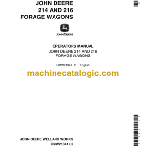 John Deere 214 and 216 Forage Wagons Operator's Manual (OMW21341)