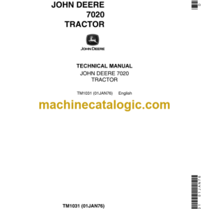 John Deere 7020 Tractor Technical Manual (TM1031)