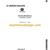 John Deere 24 Series Balers Operator's Manual (OME37222)