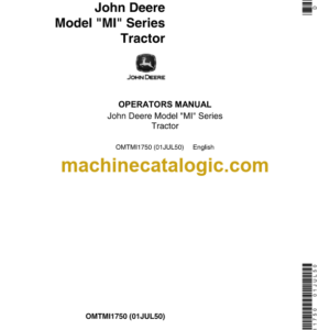 John Deere Model MI Series Tractor Operator's Manual (OMTMI1750)