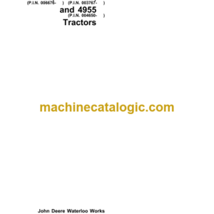 John Deere 4055, 4255, 4455, 4755 and 4955 Tractors Operator's Manual (OMAR110280)