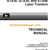 John Deere STX30 STX38 and STX46 Lawn Tractors Technical Manual (TM1561)