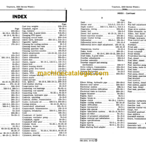 John Deere 3000 Series Wheel Tractors Service Manual (SM2041)