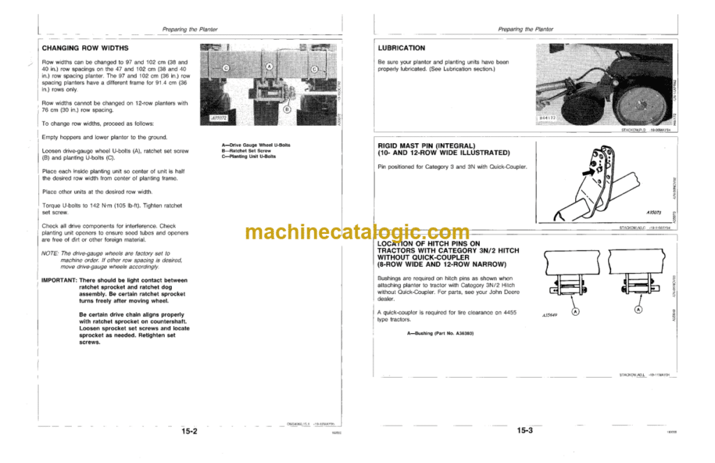 John Deere 7300 STACK-FOLD MAXEMERGE2 INTEGRAL PLANTER Operator's ...