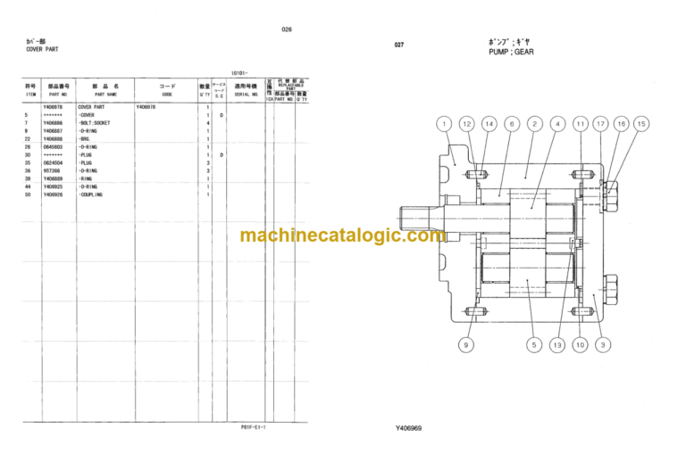 Hitachi CG25D Inner Parts Catalog