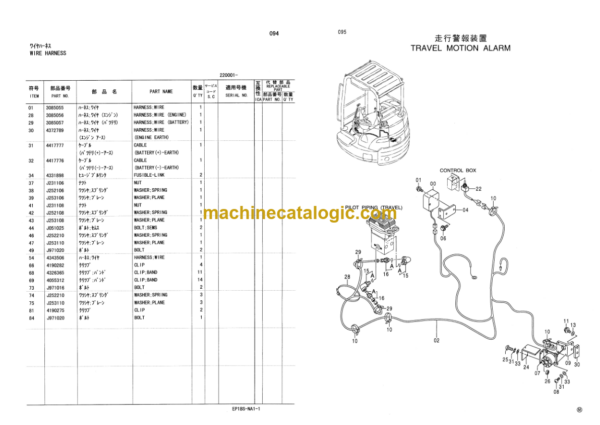 Hitachi EX27U Excavator USA Spec. Parts Catalog