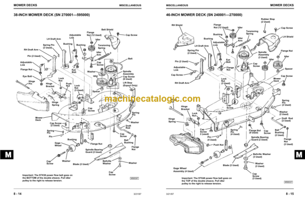 John Deere STX30 STX38 and STX46 Lawn Tractors Technical Manual (TM1561)