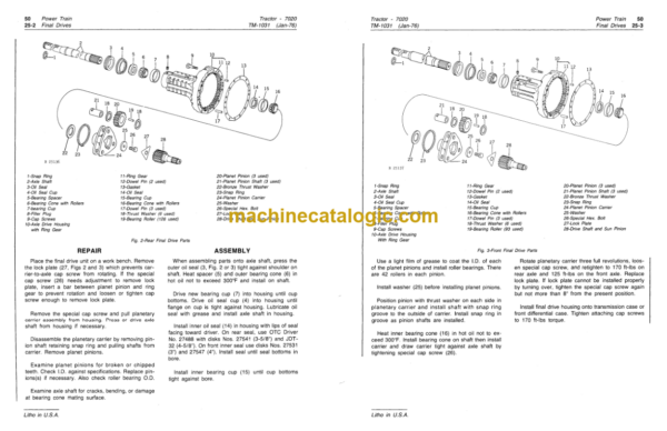 John Deere 7020 Tractor Technical Manual (TM1031)