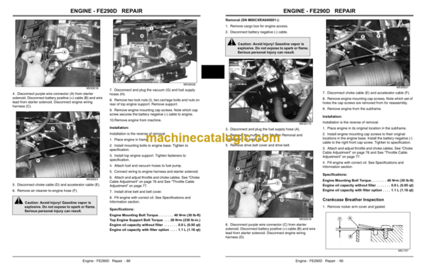 John Deere CS and CX Gator Light Duty Utility Vehicles Technical Manual (TM2119)