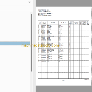 Hitachi ZX30U-5A Hydraulic Excavator Parts Catalog & Engine Parts Catalog & Equipment Components Parts Catalog