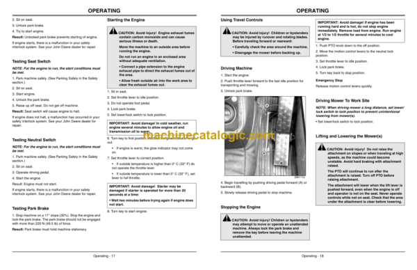 John Deere 1505 - 1515 Basic Machines Operator's Manual (OMDMU212185 B0)