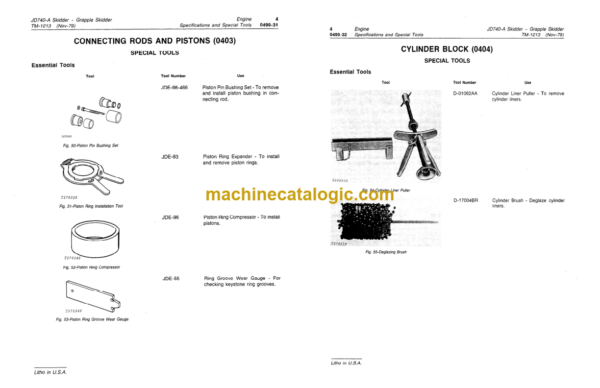 John Deere JD740-A Grapple Skidder Technical Manual (TM1213)