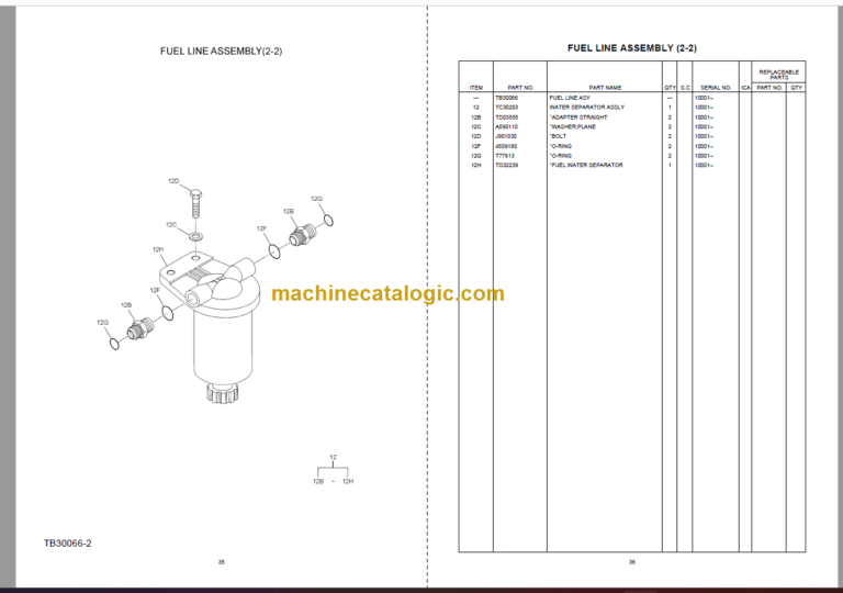 Hitachi Shinrai Power BX100 Backhoe Loader Parts Catalog & Equipment Components & Engine Parts Catalog