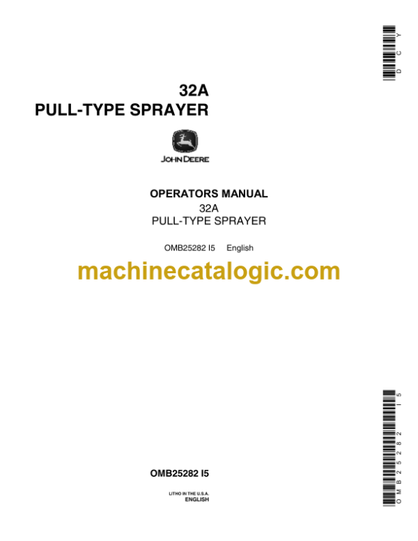 John Deere 32A Pull-Type Sprayer Operator's Manual (OMB25282)