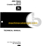 John Deere JD750 Crawler Bulldozer Technical Manual (TM1136)